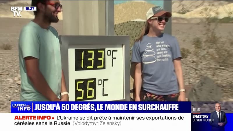 Dans la Vallée de la Mort aux États-Unis, le thermomètre dépasse les 50°C