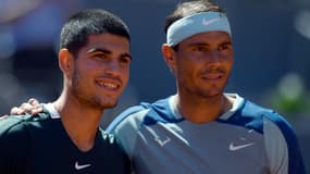 Carlos Alcaraz et Rafael Nadal en mai 2022