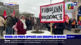 Rouen: les enseignants manifestent contre les groupes de niveau