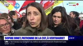 Nord: Sophie Binet en visite à Vertbaudet