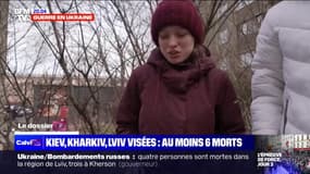 "On s'est réveillés ce matin avec une forte explosion, on a couru dans le couloir" racontent des habitants ukrainiens témoins des bombardements russes