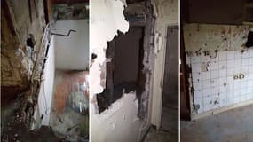 Images de l'intérieur de l'immeuble du cente de Saint-Denis, dans lequel s'était réfugiés Abaoud et ses complices présumés, après l'assaut des hommes du Raid et de la BRI.
