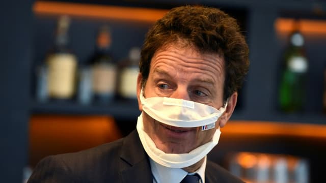Le président du Medef Geoffroy Roux de Bézieux, à Courbevoie, le 10 novembre 2020