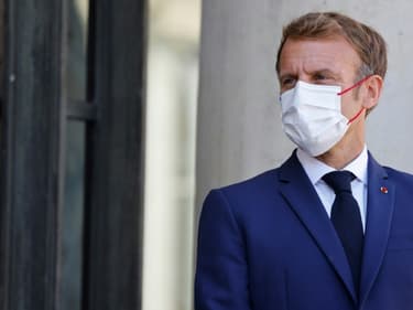 Emmanuel Macron à l'Elysée le le 7 septembre 2021 à Paris