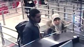 Hayat Boumedienne à l'aéroport d'Istanbul, en Turquie, le 2 janvier 2015.