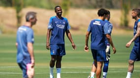 Willian Pacho lors d'un entraînement du PSG à Irvine (Californie) en marge de la Coupe du monde des clubs, le 16 juin 2025