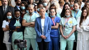 Elisabeth Borne à l'Hôpital européen Georges-Pompidou 