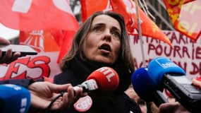 Sophie Binet, numéro 1 de la CGT, le 22 février 2024 à Paris