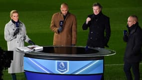 Thierry Henry avec Gabby Logan, Steve McManaman et Leon Osman, à Liverpool le 1er décembre 2021
