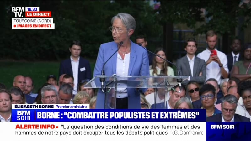 À Tourcoing, Élisabeth Borne appelle la majorité présidentielle à 