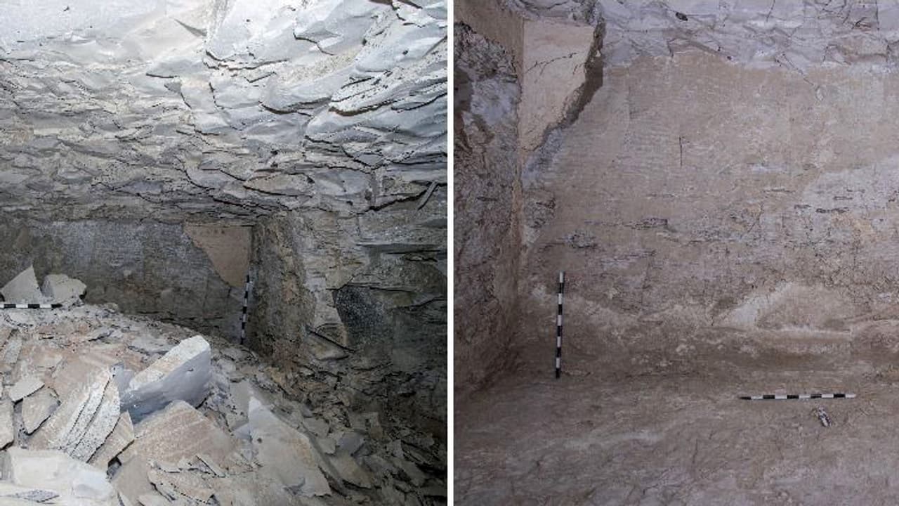 L'entrée du tombeau du roi Thoutmosis II à Louxor, dans le sud de l'Égypte, dont la découverte a été annoncée en février 2025 L'entrée du tombeau du roi Thoutmosis II à Louxor, dans le sud de l'Égypte, dont la découverte a été annoncée en février 2025