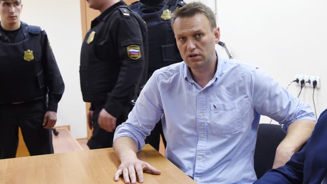 Alexandre Navalny, après son arrestation le 13 janvier 2017, à Moscou.