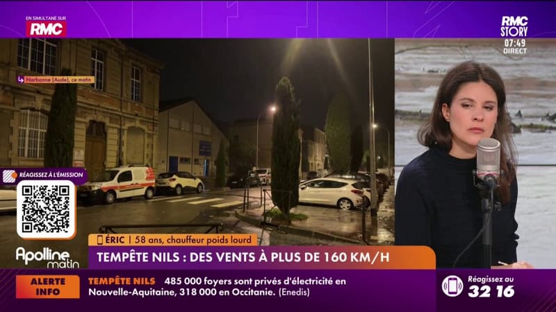 Tempête Nils : un auditeur raconte la situation