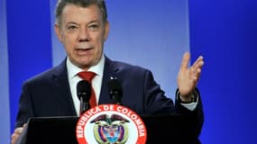 Le président colombien Juan Manuel Santos, le 14 février 2017 à Bogota