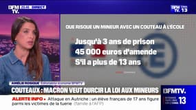 LE CHOIX D'AMÉLIE - Que dit la loi sur l'achat de couteaux et que risque un mineur avec un couteau à l'école?