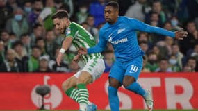 Le Brésilien Malcom avec le Zénit Saint Petersbourg contre le Betis en Ligue Europa, le 24 février 2022.
