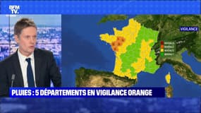 Pluies: 5 départements en vigilance orange - 02/10