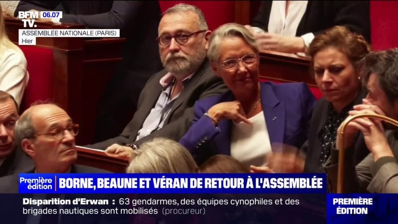 Le retour d'Élisabeth Borne, d'Olivier Véran et de Clément Beaune à l'Assemblée