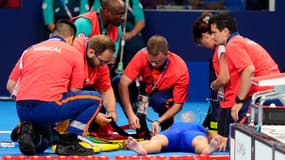 La nageuse slovaque Tamara Potocka après son malaise lors des Jeux olympiques de Paris 2024