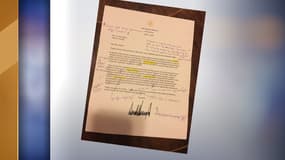 La lettre de la Maison Blanche, corrigée avec soin par Yvonne Mason. 