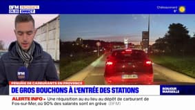 Pénurie d'essence en Provence: des bouchons aux entrées des stations-service