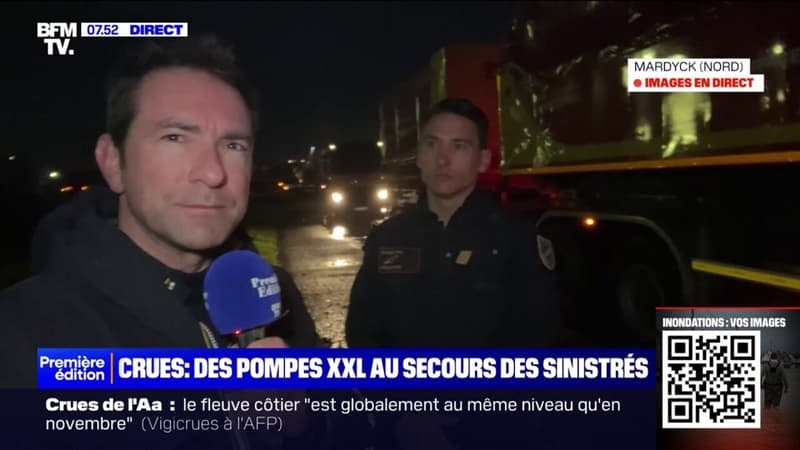 Inondations: des méga pompes, arrivées du sud de la France et d'Europe, au secours des sinistrés dans le Nord