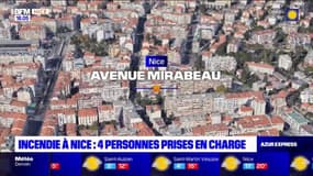 Incendie à Nice: quatre personnes prises en charge