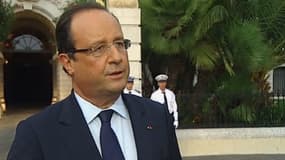 François Hollande s'est exprimé sur la Syrie à Nice à l'occasion des 7e Jeux de la francophonie, le 7 septembre 2013.