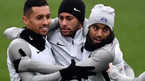 Marquinhos, Neymar et Lucas