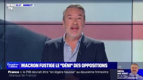 ÉDITO - "Comme Emmanuel Macron ne peut compter sur beaucoup de voix fortes autour de lui pour le défendre, c'est lui qui s'y colle"