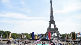 Une fan zone s’est installée au Trocadéro le 23 juillet pour suivre les exploits des athlètes français aux JO de Tokyo.