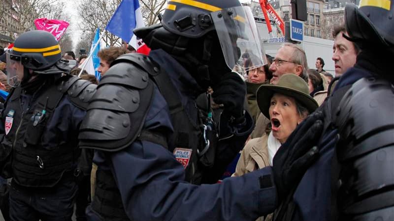 Manifestation contre le mariage gay, dimanche 24 mars.