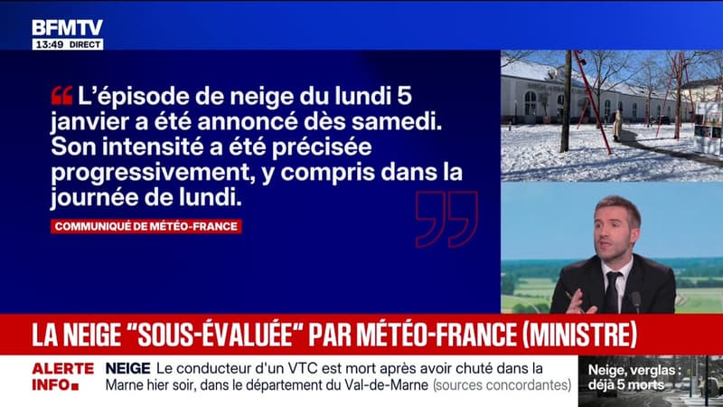L'événement neigeux a-t-il été "sous-évalué" par Météo-France, comme le note Philippe Tabarot?