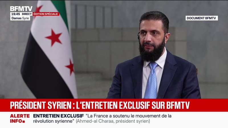 "La France va participer à la reconstruction d'infrastructures dans des secteurs comme le tourisme, l'agriculture et l'industrie", explique Ahmed al-Charaa, président syrien