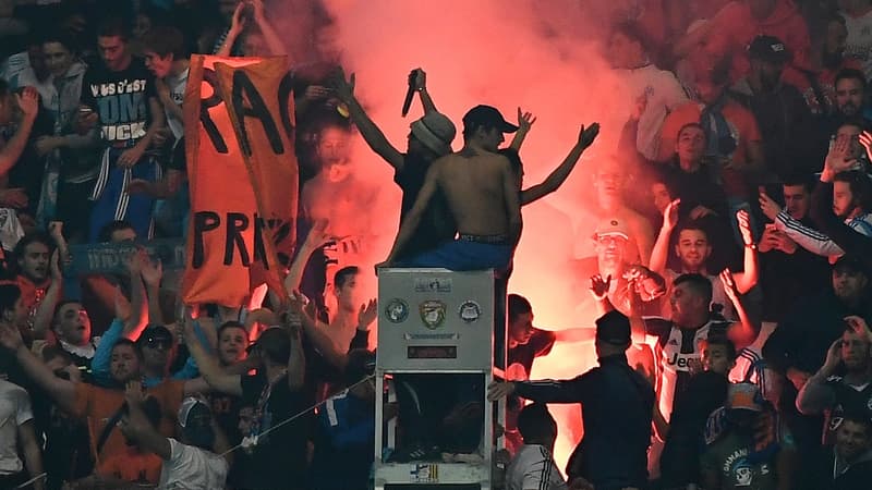 Les supporters de l'OM au Matmut Atlantique