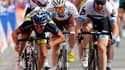 Romain Feillu à la lutte avec Tyler Farrar lors de la 3e étape