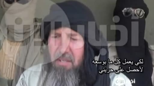L'otage français Serge Lazarevic s'exprimant dans un message vidéo le 13 mai 2014