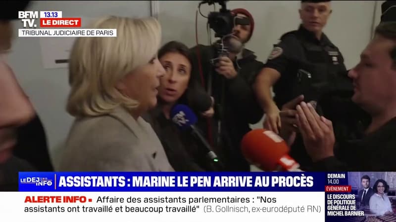 Affaire des assistants parlementaires RN: Je suis très sereine, affirme Marine Le Pen