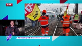 Gare de Lyon: les voies ferrées envahies par les manifestants 