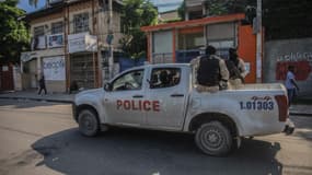 Un véhicule de police à Port-au-Prince, en Haïti, le 18 octobre 2021.