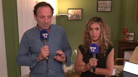 Me Alexandre Martin et Me Emmanuelle Franck, avocats de Cédric Jubillar, le 25 juillet 2025 sur BFMTV.