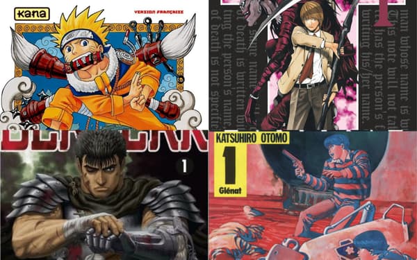 "Naruto", "Death Note", "Berserk", "Akira" "Naruto", "Death Note", "Berserk", "Akira"