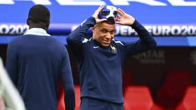 Kylian MBAPPE à l'entraînement des Bleus le 20/06/2024