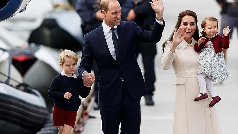 Kate, William et leurs enfants, George et Charlotte, en voyage au Canada, en 2016.