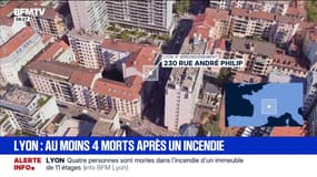 Lyon: au moins quatre personnes sont mortes dans un violent incendie qui a touché un immeuble de 10 étages
