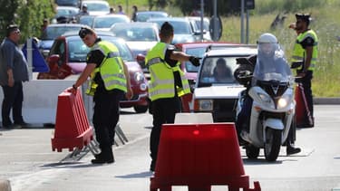 La frontière franco-italienne près de Menton le 3 juin 2020.
