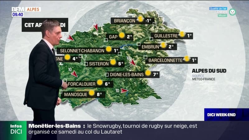 Météo Alpes du Sud: un temps frais mais ensoleillé, 2°C à Gap