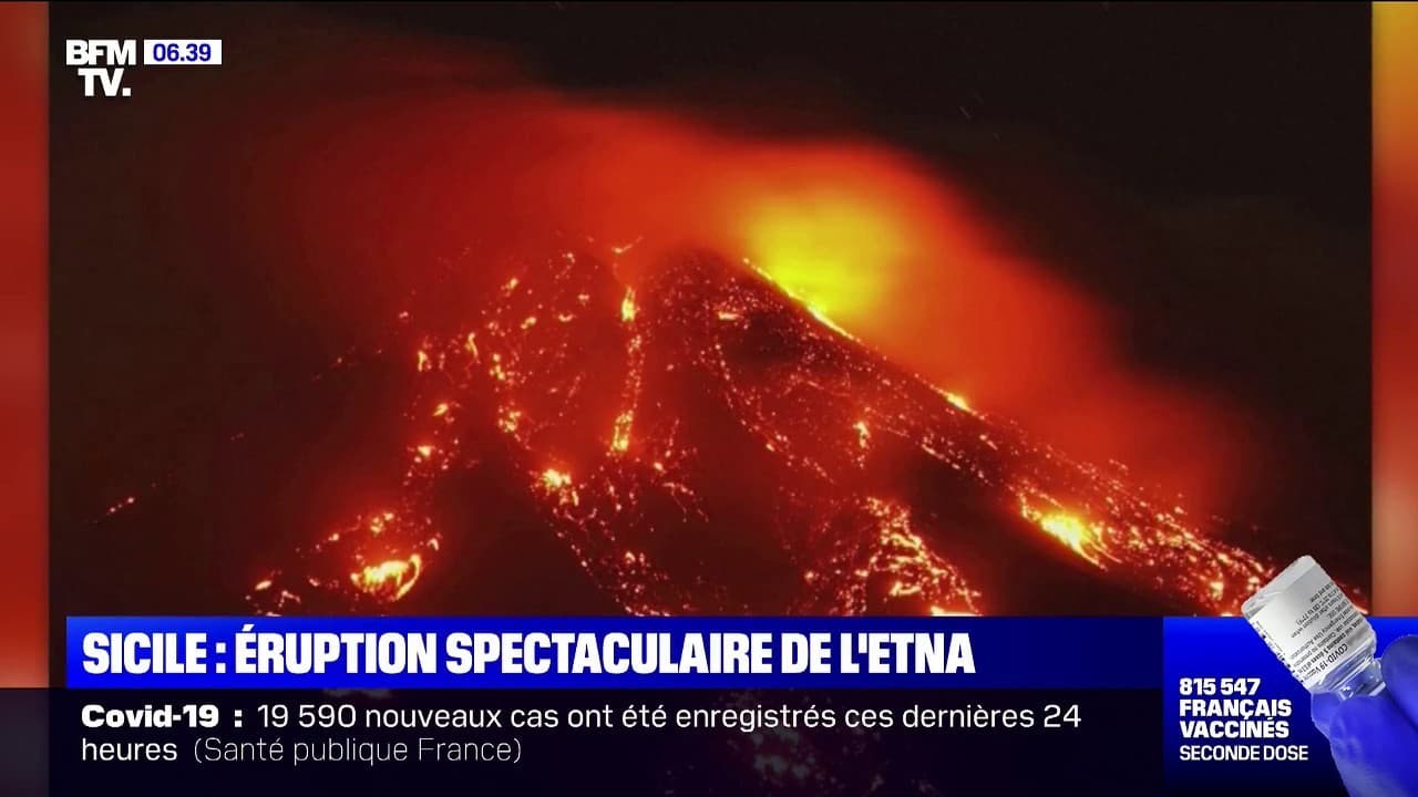 L Impressionnante Eruption De L Etna Provoque Une Pluie De Pierres Volcaniques En Sicile