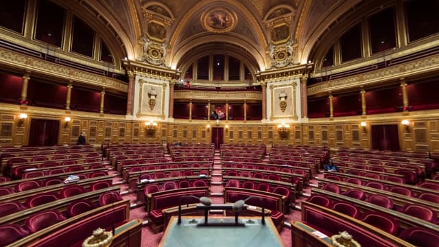 L'hémicycle du Sénat à Paris