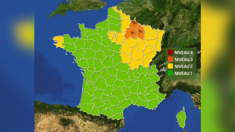 Plus que 3 départements sont en vigilance orange pour vent violent.